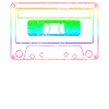 Kassette 80er Neon