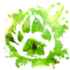 Paw print dog paw