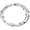 Deko oval mit Herzen - Rahmen Hintergrund