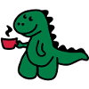 T-Rex liebt seinen Kaffee