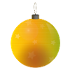 gelbliche Weihnachtskugel mit Sternen