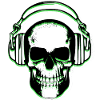 Headphone Skull Green