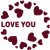 cœurs LOVE YOU