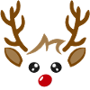 Cute reindeer face boy Christmas Xmas