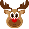Cute baby reindeer face Christmas Xmas