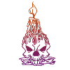 bunter totenkopf skull