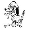 Dog with bones