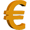 Abstract Golden Euro Design