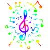 Clef singing instrument playing gift