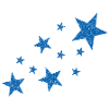 Blue stars with snow
