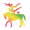 Cheval de saut à cheval
