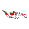 Indonesia flag map