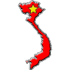 Vietnam flag map