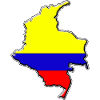 Colombia flag map