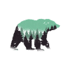Ours forêt t-shirt