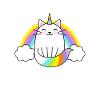Einhorn Katze Regenbogen