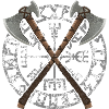 Wikinger Äxte (grau)