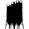 Silhouette silo noir
