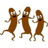 Humorous dancing sausages