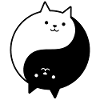 Yin and Yang Cat