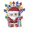 Santa fires fireworks
