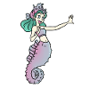 Cadeau océan poisson hippocampe princesse