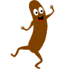 Humorous dancing bratwurst
