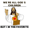 Jesus Meme Gud morsom morsom kristen skjorte