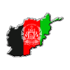 Afghanistan flag map