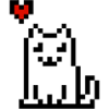Sitting Pixel Cat