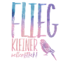 Fly little budgerigar
