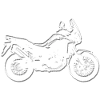 Africa Twin - Moto Enduro - Silhouette