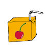 Drinking packet of cherry