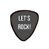 Lets Rock guitar pick