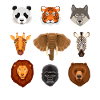 Dyr Vildmark Panda Lion Wolf Giraff Bjørn Gave