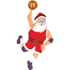 Dunking Santa basketteur Santa Claus