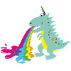 dino, kotzender dinohorn, Dinosaurier, comic