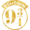 Harry Potter Platform 9 3/4 Gold