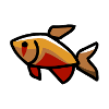 Fish cartoon design red