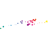 farbtropfen regenbogen street art