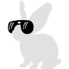 Hase mit Brille