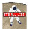 Moon landing conspiracy spaceman