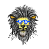 Lion with glasses