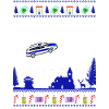 Inch Xmas blue