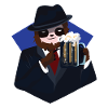 Mafia Faultier mit Bier