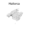 stylized street map Mallorca