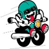 Funny biker