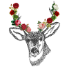 Deer roses antler gift idea