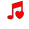 Musiknote mit Herz Geschenk