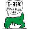 T-REX push-up T-shirt Funny Dinisauer